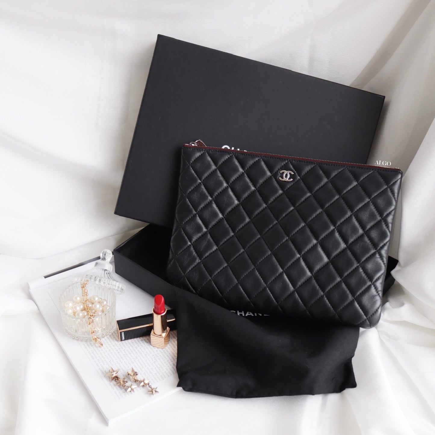 CHANEL LAMBSKIN CLUTCH