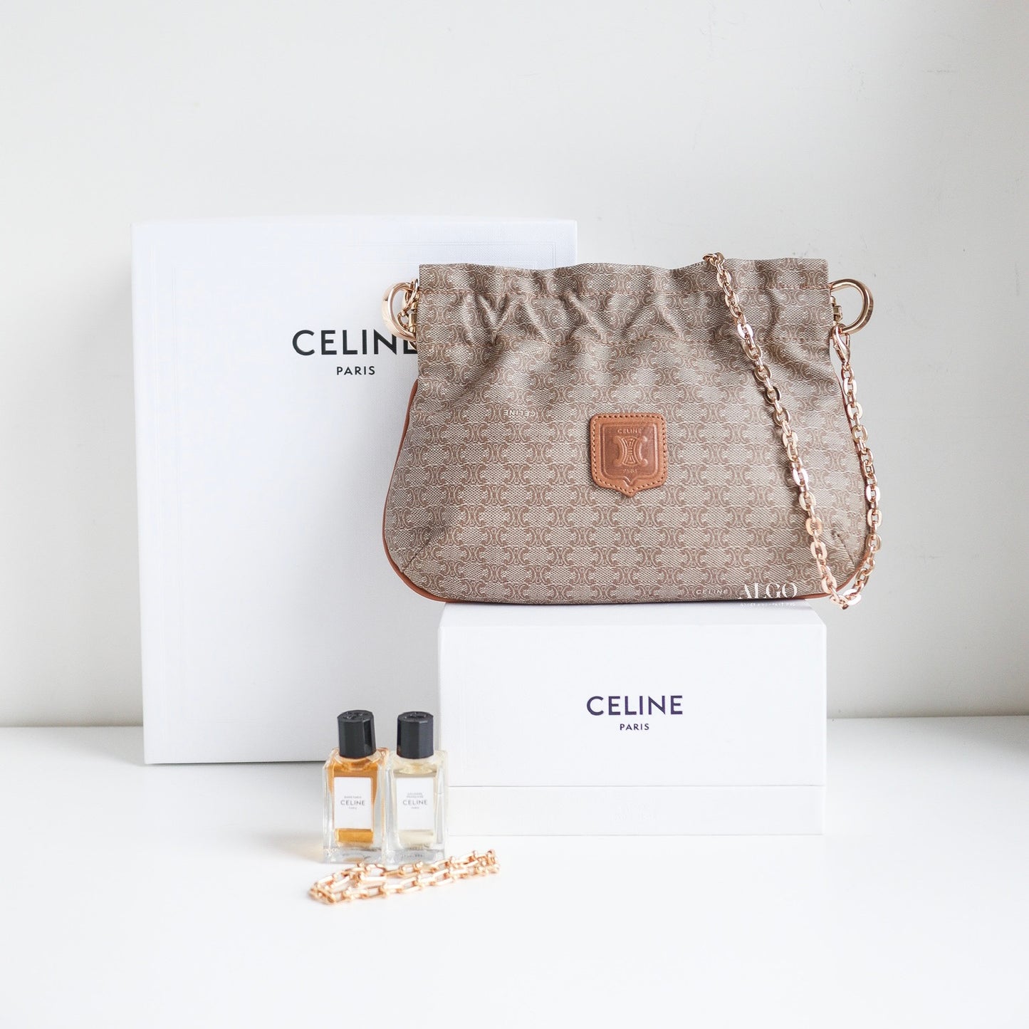 CELINE BEIGE POUCH BAG