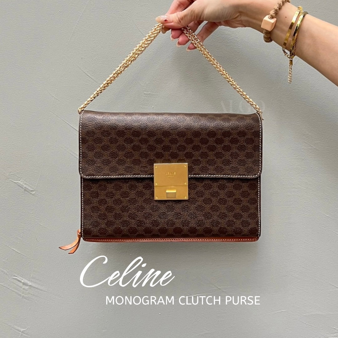 CELINE MONOGRAM CLUTCH PURSE